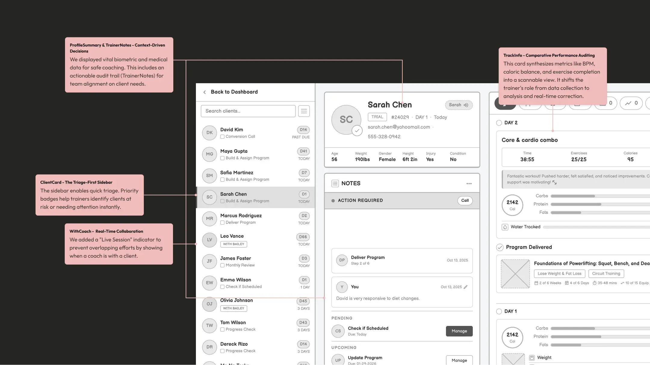High-efficiency command center interface